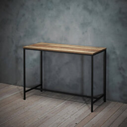 LPD Hoxton Industrial Desk - Sleek Metal Legs With Rustic Oak Effect - thumbnail 1