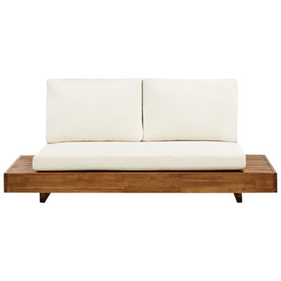 Beliani Garden Sofa 2 Seater Marettimo Certified Acacia Wood Brown - image 1