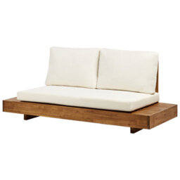 Beliani Garden Sofa 2 Seater Marettimo Certified Acacia Wood Brown - thumbnail 4