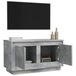 Berkfield Tv Cabinet Concrete Grey 80X35X45 Cm Engineered Wood - thumbnail 5