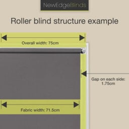 Thermal Blackout Roller Blinds 175Cm Drop X Width 100Cm  Slate Grey - thumbnail 7
