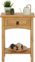 Mews Corona Console Table 1 Drawer Mexican Solid Pine Hall End