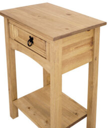 Mews Corona Console Table 1 Drawer Mexican Solid Pine Hall End - thumbnail 5