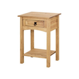Mews Corona Console Table 1 Drawer Mexican Solid Pine Hall End - thumbnail 3