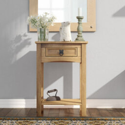 Mews Corona Console Table 1 Drawer Mexican Solid Pine Hall End - thumbnail 2