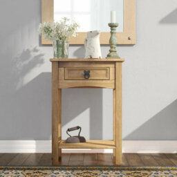 Mews Corona Console Table 1 Drawer Mexican Solid Pine Hall End - thumbnail 6