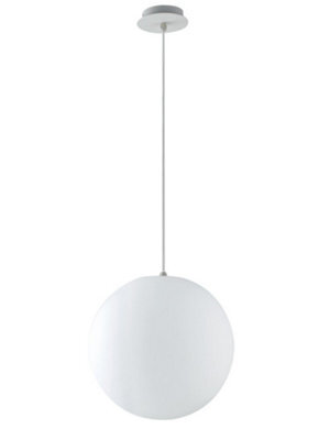 Luminosa Lighting Luminosa Geco Outdoor Globe Pendant, White, Ip65, E27