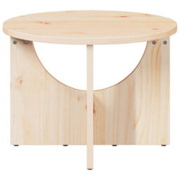 Berkfield Coffee Table Natural 50 X 50 X 35 Cm Solid Pine Wood - thumbnail 5