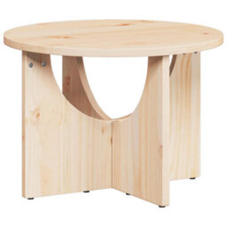 Berkfield Coffee Table Natural 50 X 50 X 35 Cm Solid Pine Wood - thumbnail 2