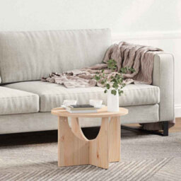 Berkfield Coffee Table Natural 50 X 50 X 35 Cm Solid Pine Wood - thumbnail 4