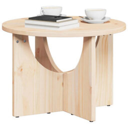Berkfield Coffee Table Natural 50 X 50 X 35 Cm Solid Pine Wood - thumbnail 3