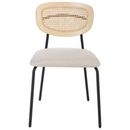 Beliani Set Of 2 Dining Chairs Mayetta Rattan Light Beige - thumbnail 5
