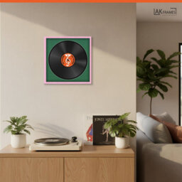 "16X16"" Pink Classic Vinyl Record Frame With Emerald Mount For 12 Inch Lp Disc - Ak Frames" - thumbnail 5