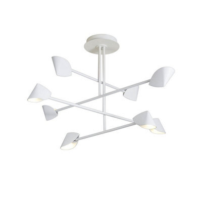 Luminosa Lighting Luminosa Capuccina 8 Light Fixed Pendant, 61.5W Led, 3000K, 4000Lm, White, 3Yrs Warranty - image 1