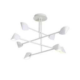 Luminosa Lighting Luminosa Capuccina 8 Light Fixed Pendant, 61.5W Led, 3000K, 4000Lm, White, 3Yrs Warranty