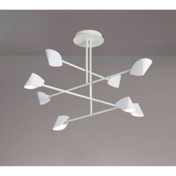 Luminosa Lighting Luminosa Capuccina 8 Light Fixed Pendant, 61.5W Led, 3000K, 4000Lm, White, 3Yrs Warranty - thumbnail 2