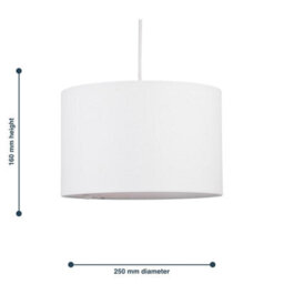 First Choice Lighting White 25Cm Ceiling Light Shade - thumbnail 4