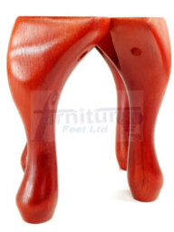 L&F Queen Anne Wooden Legs 200mm High Set Of 4 Teak Furniture Feet Settee Chairs  Sofas Footstools (Self Fixed) - thumbnail 3