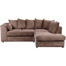 Camden Jumbo Cord Right Hand Corner Sofa Set Chocolate