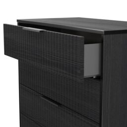Ancona Matt Black Ash 5 Drawer Chest (H)1008mm (W)765mm (D)395mm - thumbnail 5