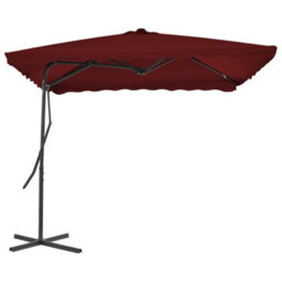 Berkfield Elegant Outdoor Parasol With Steel Pole Bordeaux Red 250X250X230 Cm - thumbnail 1