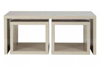 Orsina Coffee Table With Space-Saving Nesting Tables, Grey Coffee Tables, Contemporary Wooden Coffee Table Set - image 1