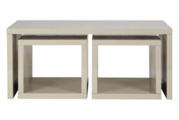 Orsina Coffee Table With Space-Saving Nesting Tables, Grey Coffee Tables, Contemporary Wooden Coffee Table Set