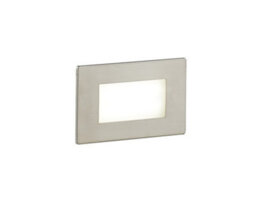 Luminosa Lighting Luminosa Bolt Outdoor Led Emergency Recessed Wall Light White, Nickel, Ip65 150-200Lm 4000K 10.7X6.7X3.2Cm - thumbnail 1