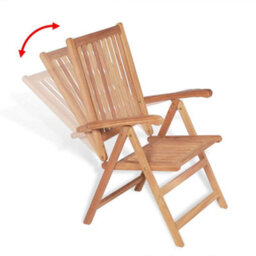 Berkfield Reclining Garden Chairs 2 Pcs Solid Teak Wood - thumbnail 5
