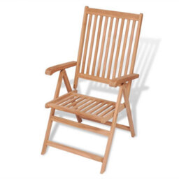 Berkfield Reclining Garden Chairs 2 Pcs Solid Teak Wood - thumbnail 3