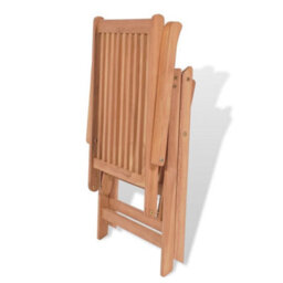 Berkfield Reclining Garden Chairs 2 Pcs Solid Teak Wood - thumbnail 6