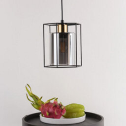 Pagazzi Lighting Pagazzi Sabrina 1 Light Black And Smoked Glass Pendant Ceiling Light - thumbnail 6