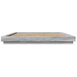Berkfield Bed Frame With Led Lights Without Mattress Grey Sonoma 180X200Cm - thumbnail 5
