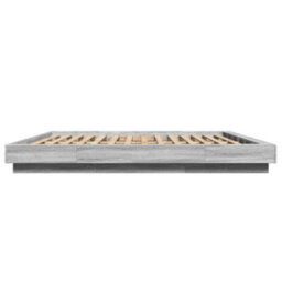 Berkfield Bed Frame With Led Lights Without Mattress Grey Sonoma 180X200Cm - thumbnail 6