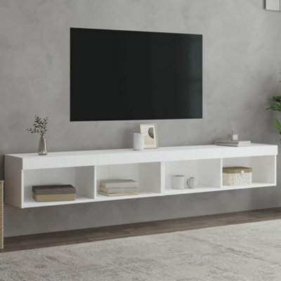 Berkfield Tv Cabinets With Led Lights 2 Pcs White 100X30X30 Cm - image 1