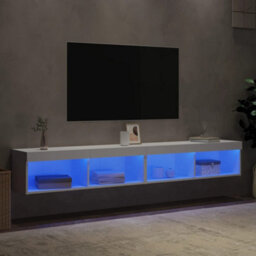 Berkfield Tv Cabinets With Led Lights 2 Pcs White 100X30X30 Cm - thumbnail 4