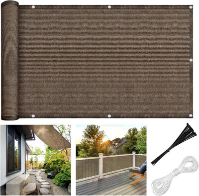 Brown 90X500Cm Rectangular Shade Sail Uv Resistant - image 1