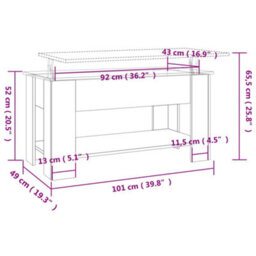 Vidaxl Coffee Table Grey Sonoma 101X49X52 Cm Engineered Wood - thumbnail 9
