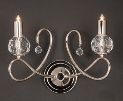 Luminosa Lighting Luminosa Novara Optic Crystal Gold Candle Wall Lamp