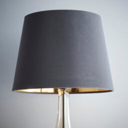 K Living Grey Velvet Empire Shade For Ceiling And Table Lamp 10 Inch Shade