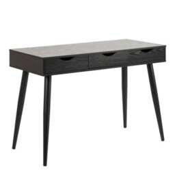 Furniture To Go Neptun 3 Drawer Office Desk In Black - thumbnail 1
