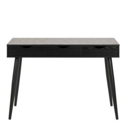 Furniture To Go Neptun 3 Drawer Office Desk In Black - thumbnail 2