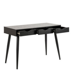 Furniture To Go Neptun 3 Drawer Office Desk In Black - thumbnail 4