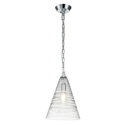 Luminosa Lighting Luminosa Feiss Elmore Dome Pendant Ceiling Light Polished Chrome - image 1