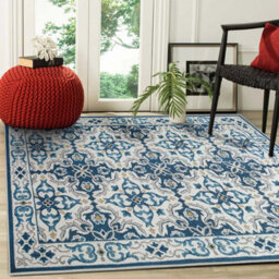 Ameha Luna Printed Rug Super Soft Living Room Bedroom Blue Beige Carpet Area Mat-120X170 Cm - thumbnail 7
