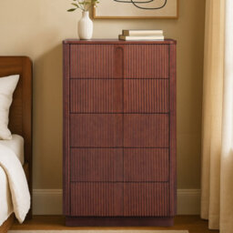 Teamson Home 5-Drawer Chest Of Drawers With Push-Open Design, Walnut - thumbnail 4