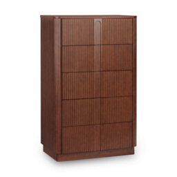 Teamson Home 5-Drawer Chest Of Drawers With Push-Open Design, Walnut - thumbnail 2