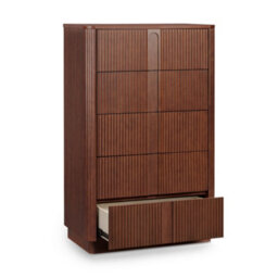 Teamson Home 5-Drawer Chest Of Drawers With Push-Open Design, Walnut - thumbnail 6