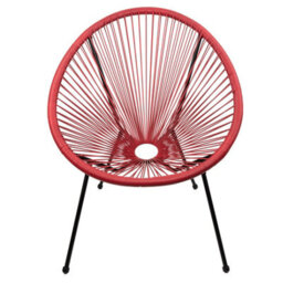 Candlelight 86.5Cm Steel Powder Coated Red Chair Design - thumbnail 2