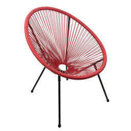 Candlelight 86.5Cm Steel Powder Coated Red Chair Design - thumbnail 3
